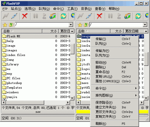 flashfxp备份网站